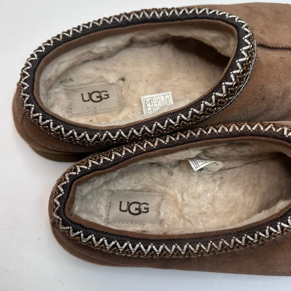 UGG Tasman Brown Suede Slip Ons